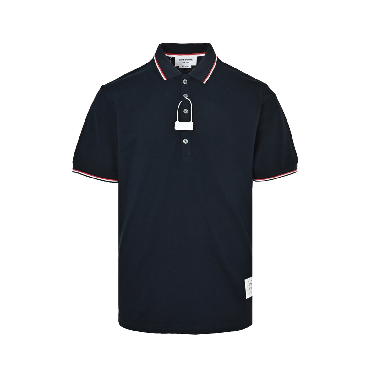 Thom Browne/Thom Brown three-color stripe Polo short sleeves