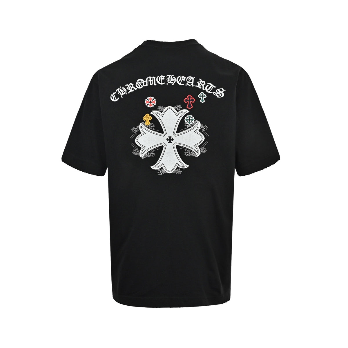 Chrome Hearts/Chrome Heart Sanskrit cross patch embroidered short sleeves