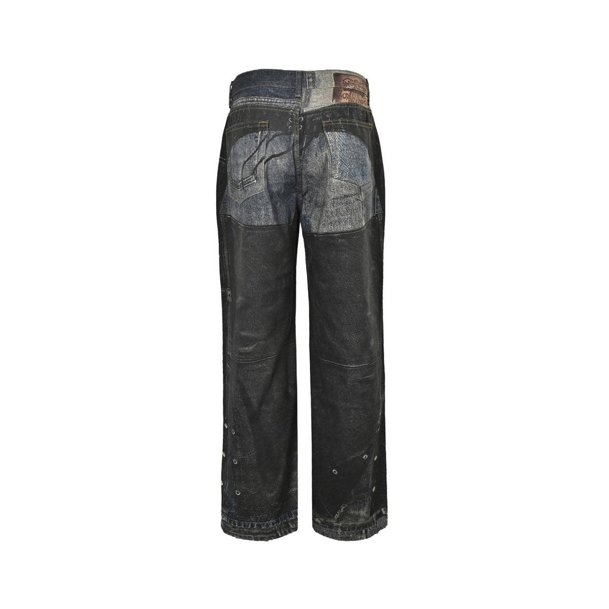 Acne Studios 3D digital print wide leg jeans