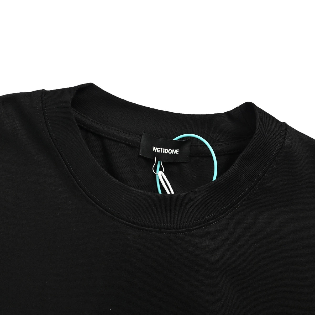 We11 Done silicone three-dimensional leather label decorated letter printed short sleeves