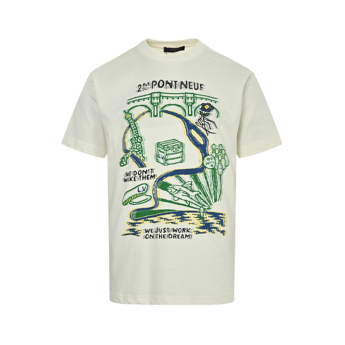 Louis Vuitton 25ss multi-element printed short sleeves