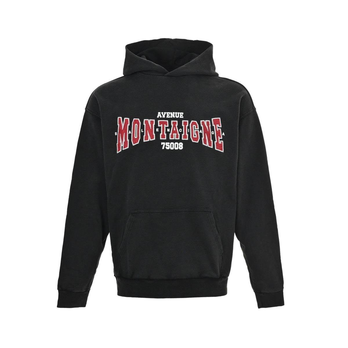 Balenciaga/Balanciaga 24Fw patch letter embroidered washed hooded sweatshirt