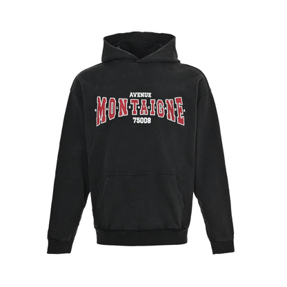 Balenciaga/Balanciaga 24Fw patch letter embroidered washed hooded sweatshirt