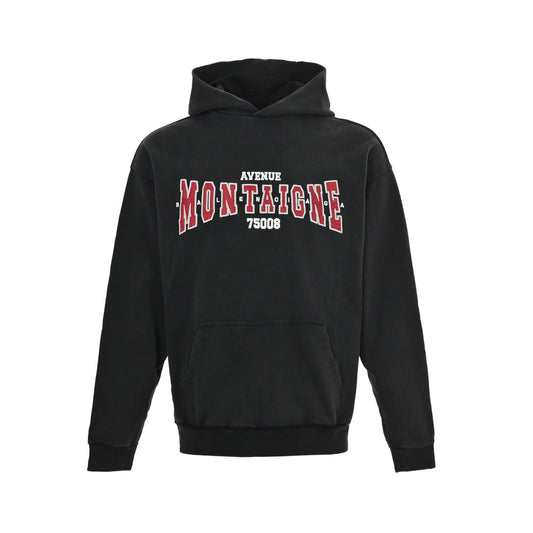 Balenciaga/Balanciaga 24Fw patch letter embroidered washed hooded sweatshirt