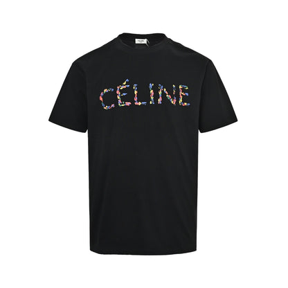 Celine hand-painted flower print short sleeves