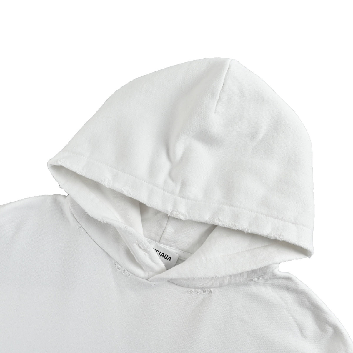Balenciaga cursive signature letter printed hooded sweatshirt