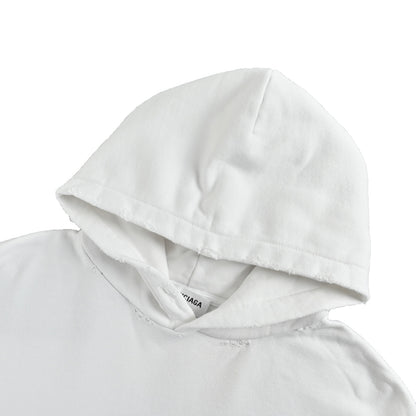 Balenciaga cursive signature letter printed hooded sweatshirt