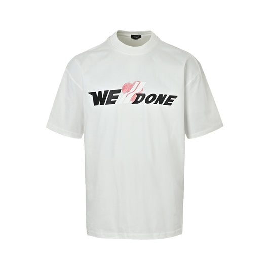 We11 Done love letters silicone three-dimensional printed short sleeves
