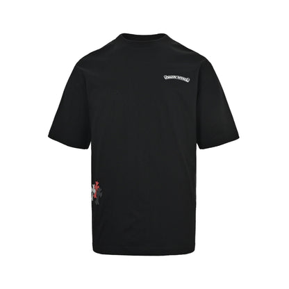 Chrome Hearts/Chrome Heart Cross Star Print Short Sleeve