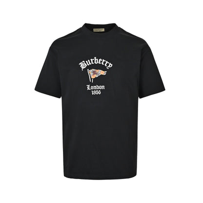 Burberry plaid flag letter print short sleeves