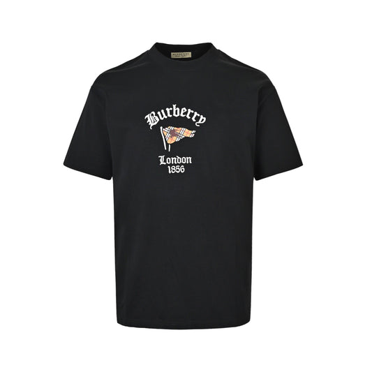 Burberry plaid flag letter print short sleeves