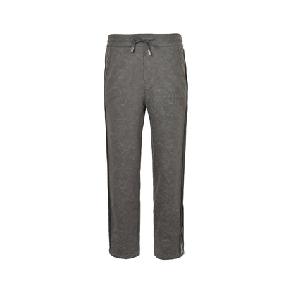 Miu Miu patchwork embroidered letter washed trousers