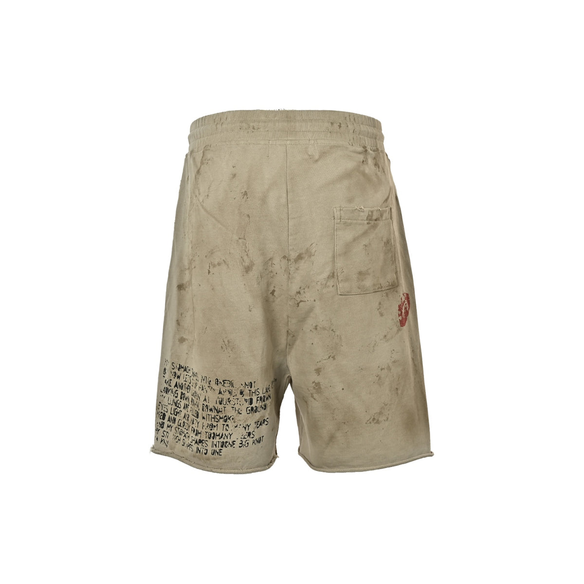 SSSAINT LOUIS Distressed Distressed Graffiti Washed Distressed Shorts