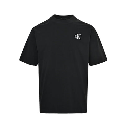 Calvin klein 24ss CK small embroidered logo short sleeves with embossed back