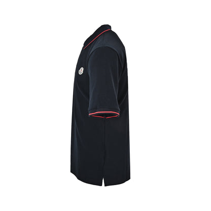 Moncler/Muzzled Chest Logo patch embroidered Polo short sleeves