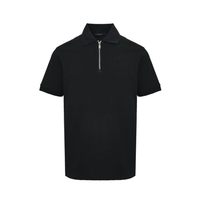 LouisVuitton/Louis Vuitton half zipper chest LV embossed embossed Polo short sleeves