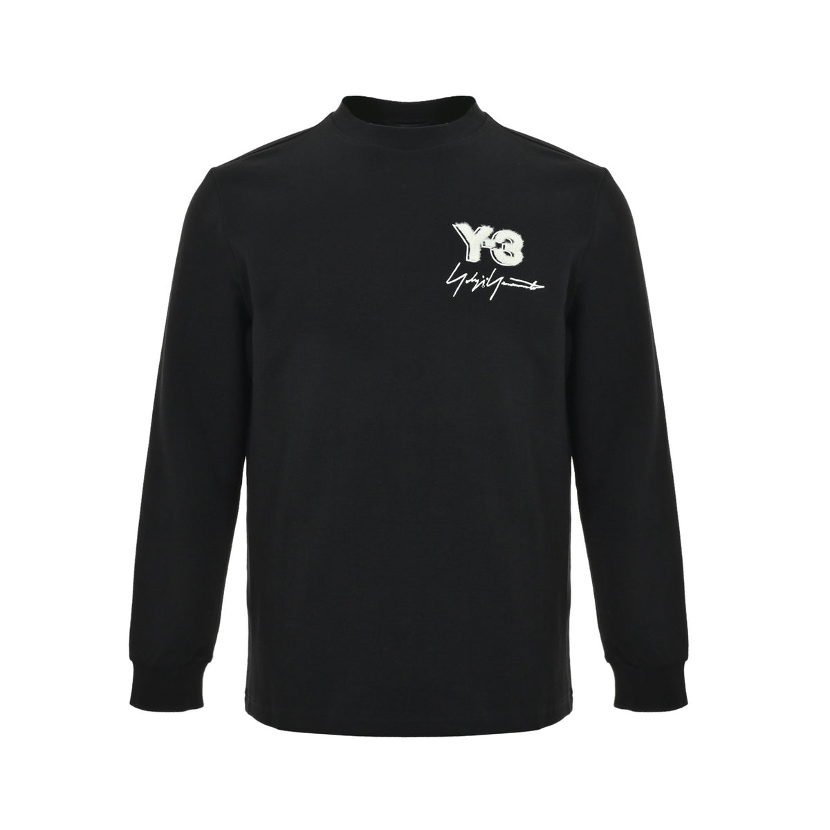 Y-3/Yoji Yamamoto 25Fw letter logo signature embroidered long-sleeved T-shirt