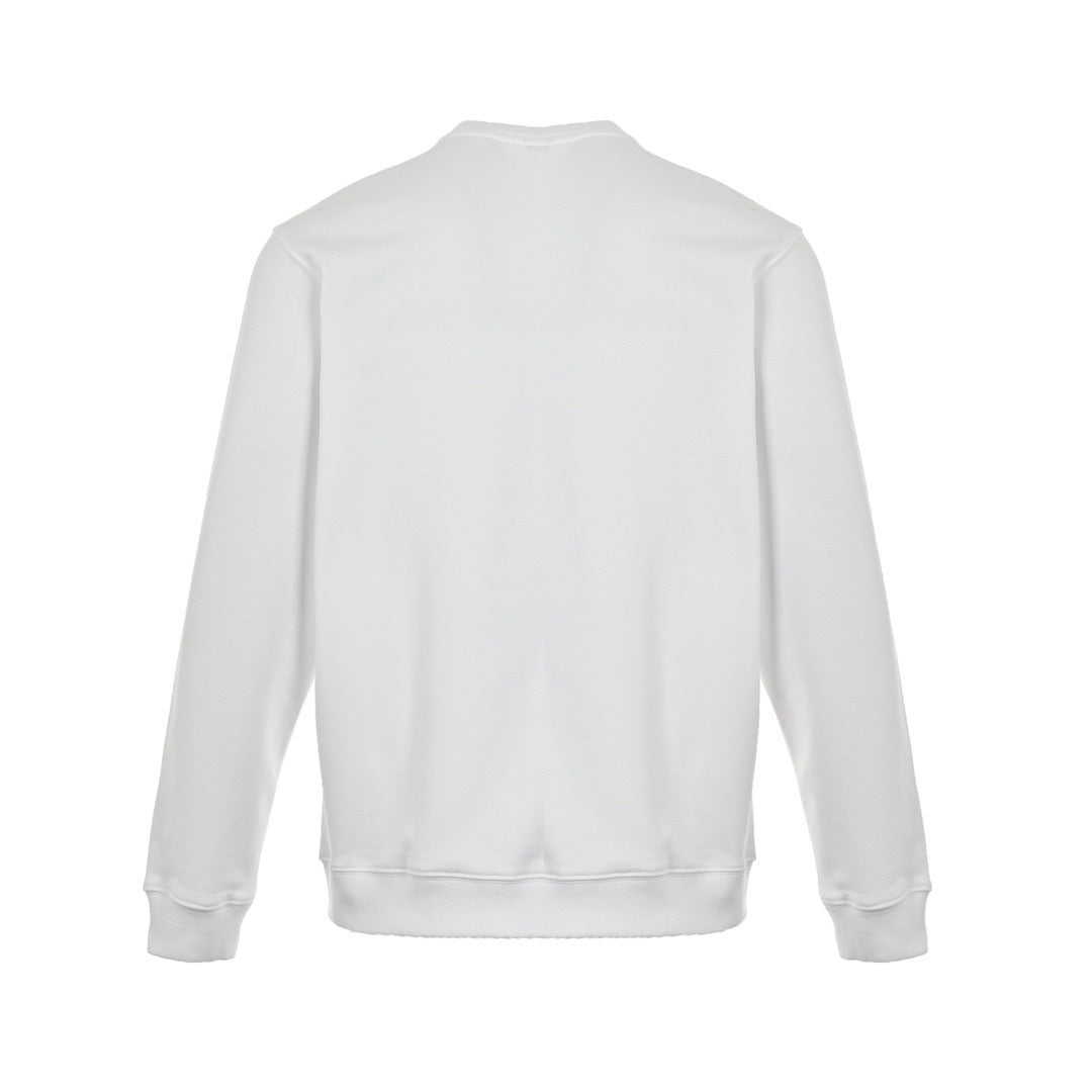 Prada 23Fw embroidered logo round neck sweatshirt