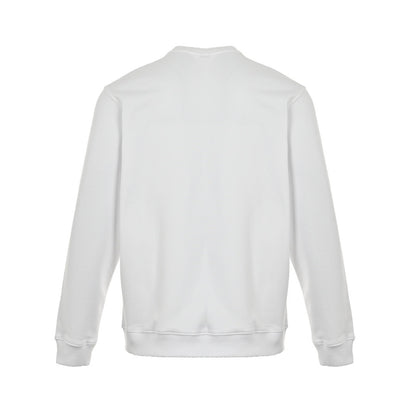 Prada 23Fw embroidered logo round neck sweatshirt