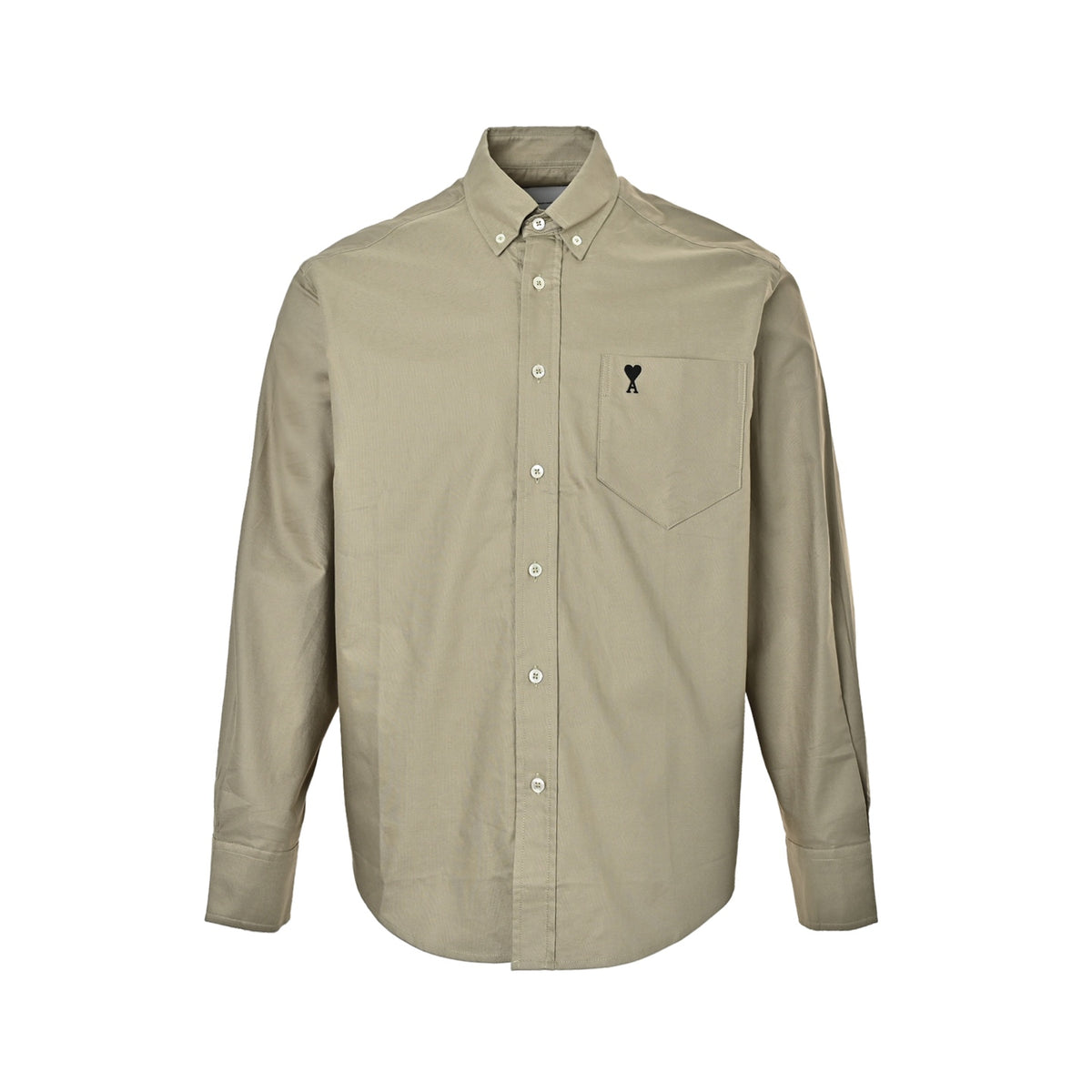 Ami Paris pocket heart embroidered shirt