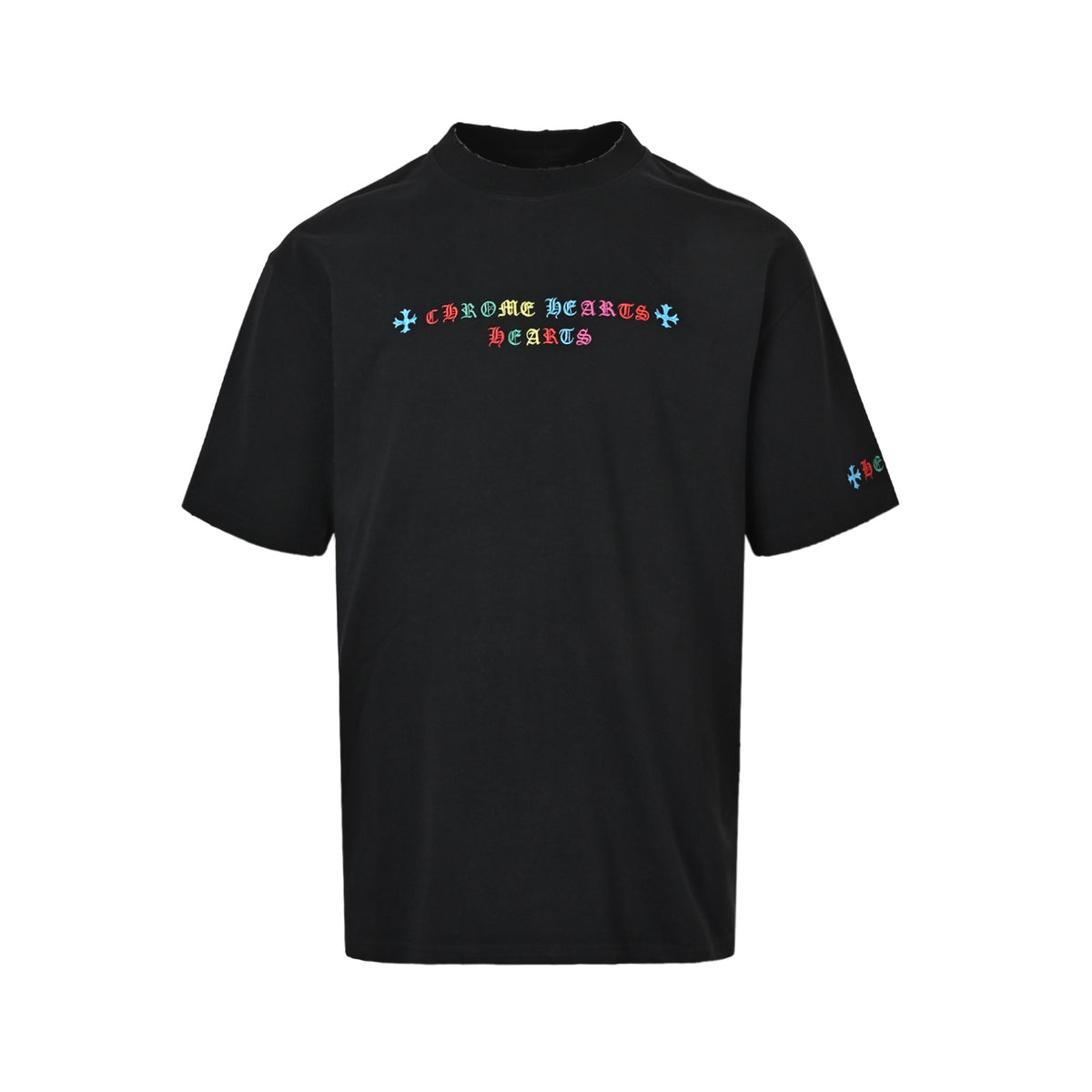 Chrome Hearts Colorful Logo Embroidered Short Sleeves
