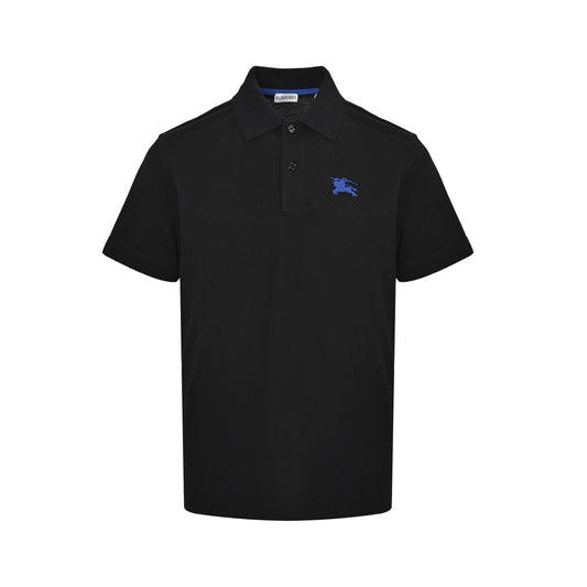 Burberry 25ss war horse logo embroidered Polo short-sleeved navy blue