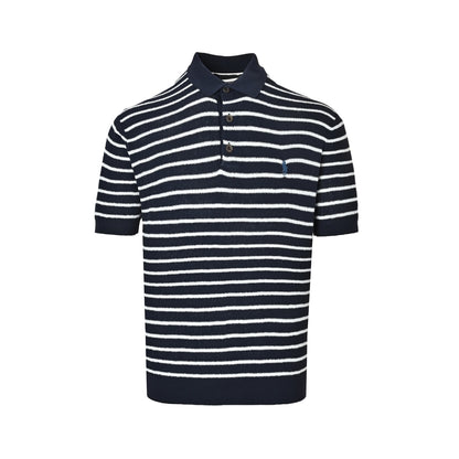 Ralph Lauren pony logo embroidered striped knitted Polo short sleeves