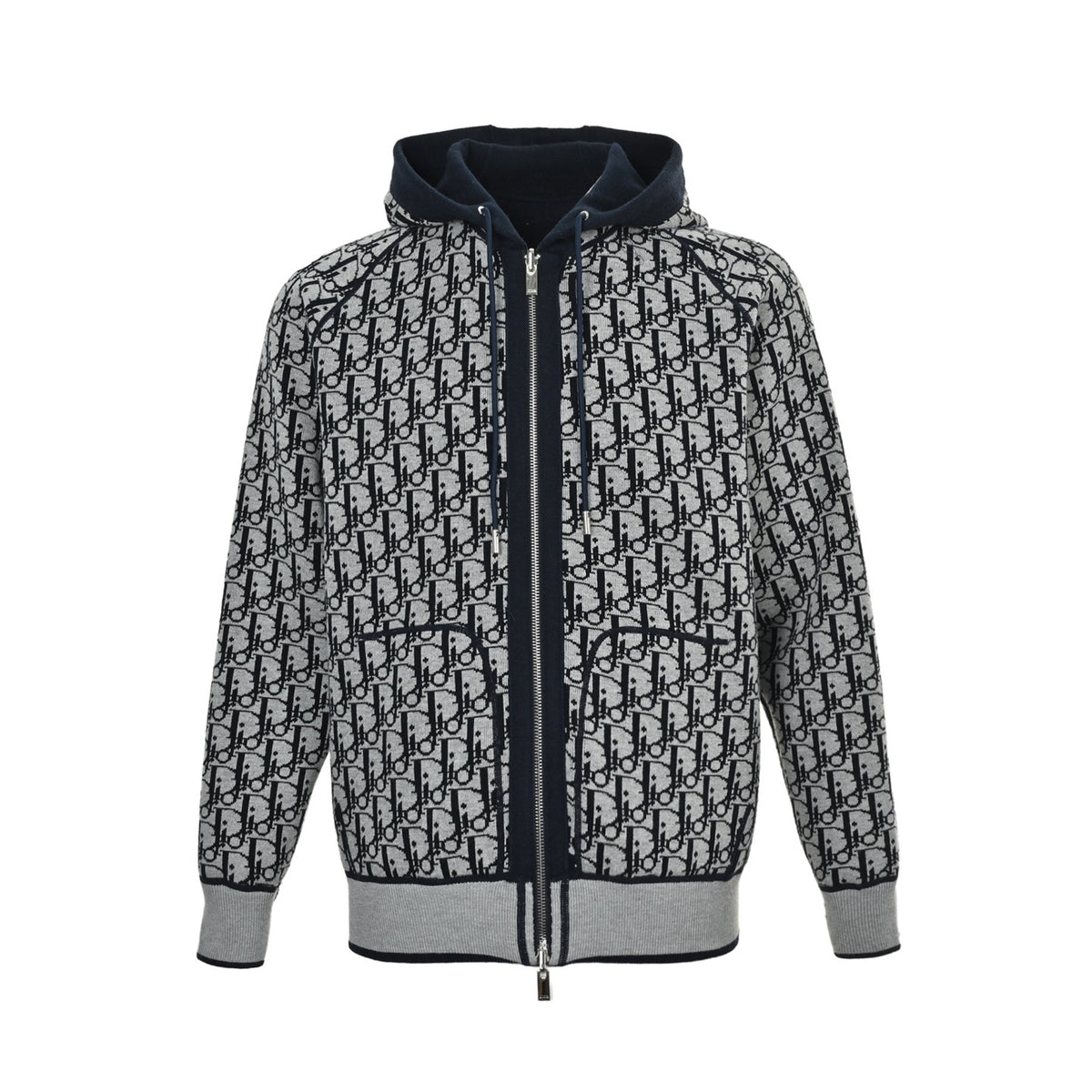 Dior presbyopia jacquard knitted cashmere reversible jacket
