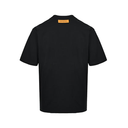 Louis Vuitton dark pattern half-length presbyopia logo embroidered short sleeves