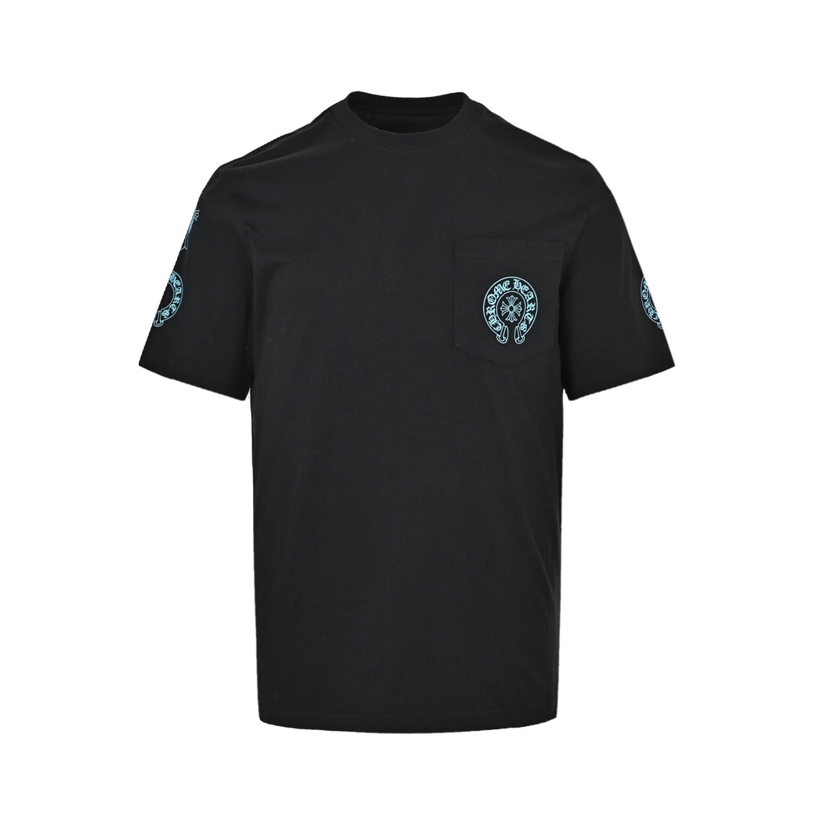 Chrome Hearts Blue Cross Print Short Sleeves