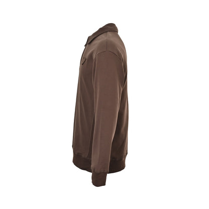 Prada 25Fw triangle cloth label half-zip lapel sweatshirt