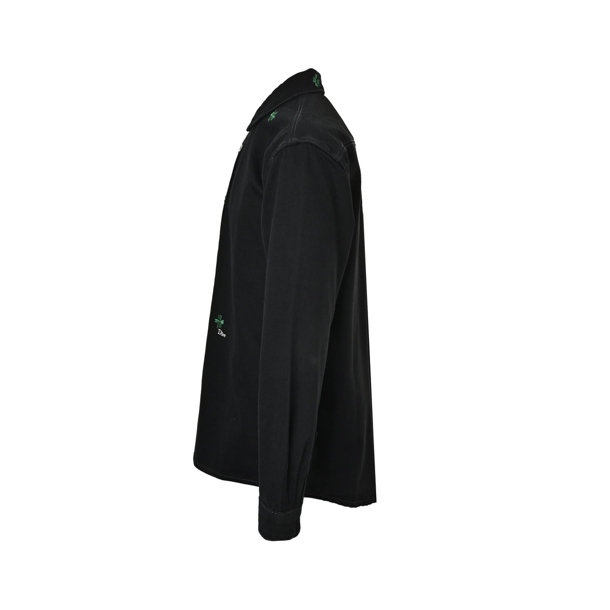 Dior four-leaf clover embroidered long-sleeved shirt jacket