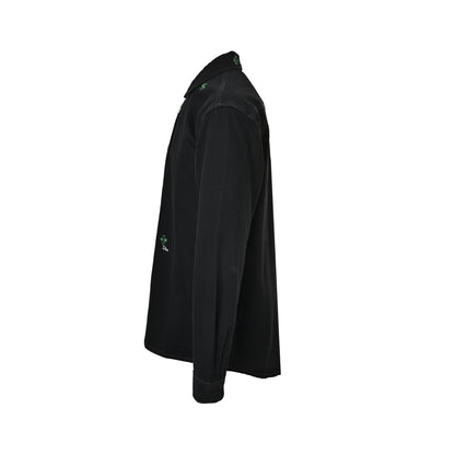 Dior four-leaf clover embroidered long-sleeved shirt jacket