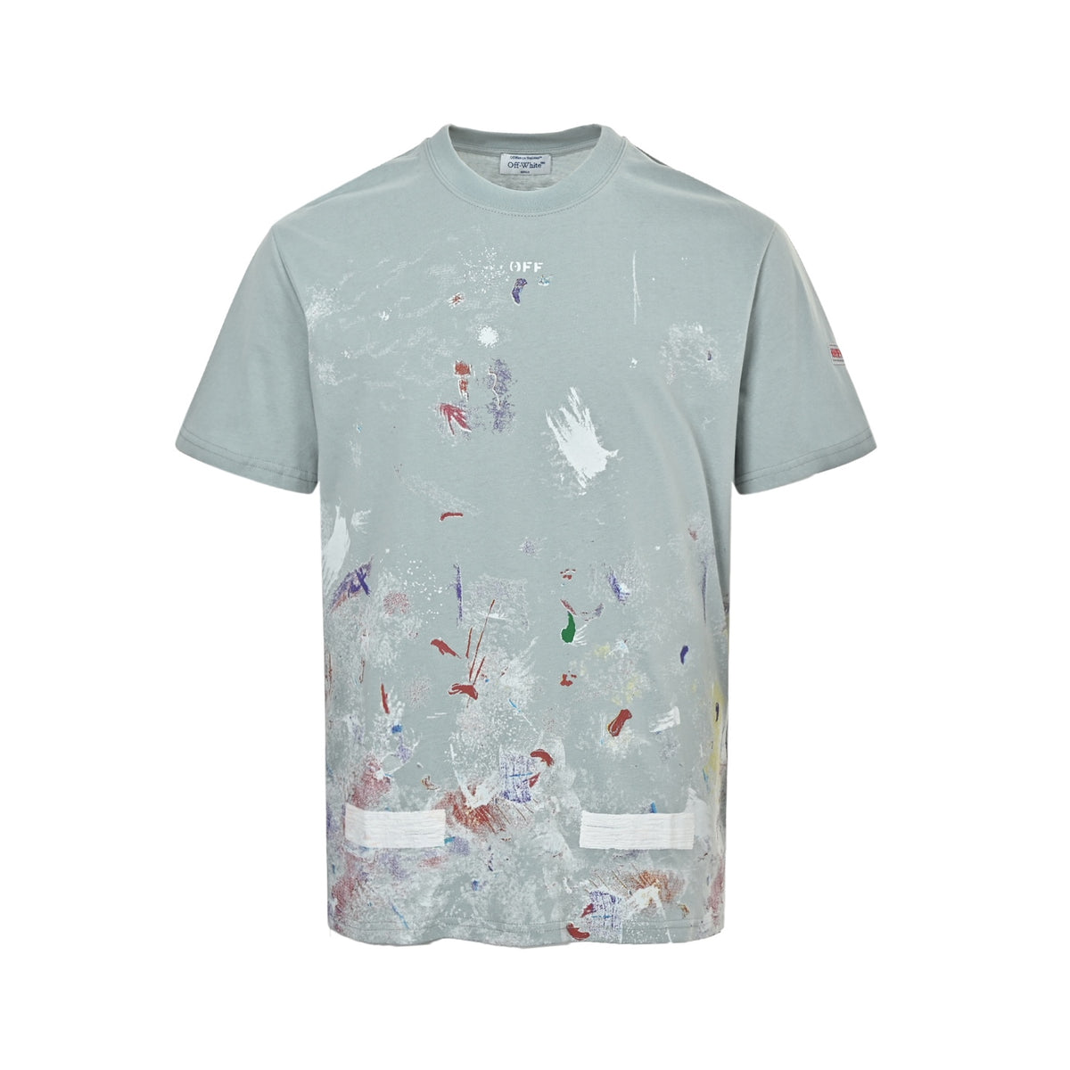 OFF WHITE C/O VIRGIL 17ss starry sky fireworks splash ink arrow print short sleeves