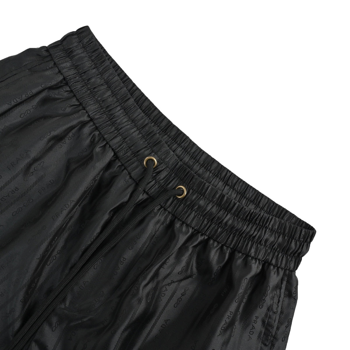 Prada dark pattern jacquard triangle beach shorts