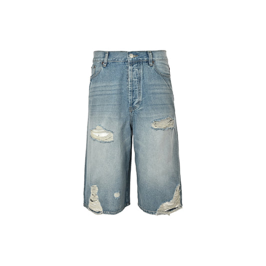 Acne Studios Destroyed Cropped Denim Shorts