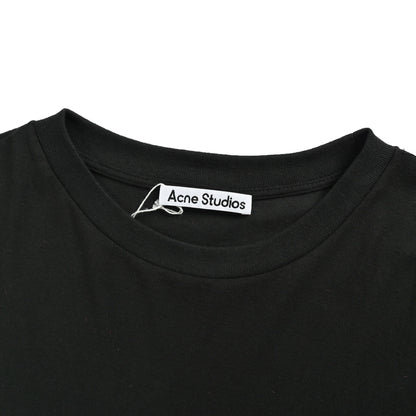 Acne Studios New Year Limited Pink Flocked Letter Print Short Sleeves