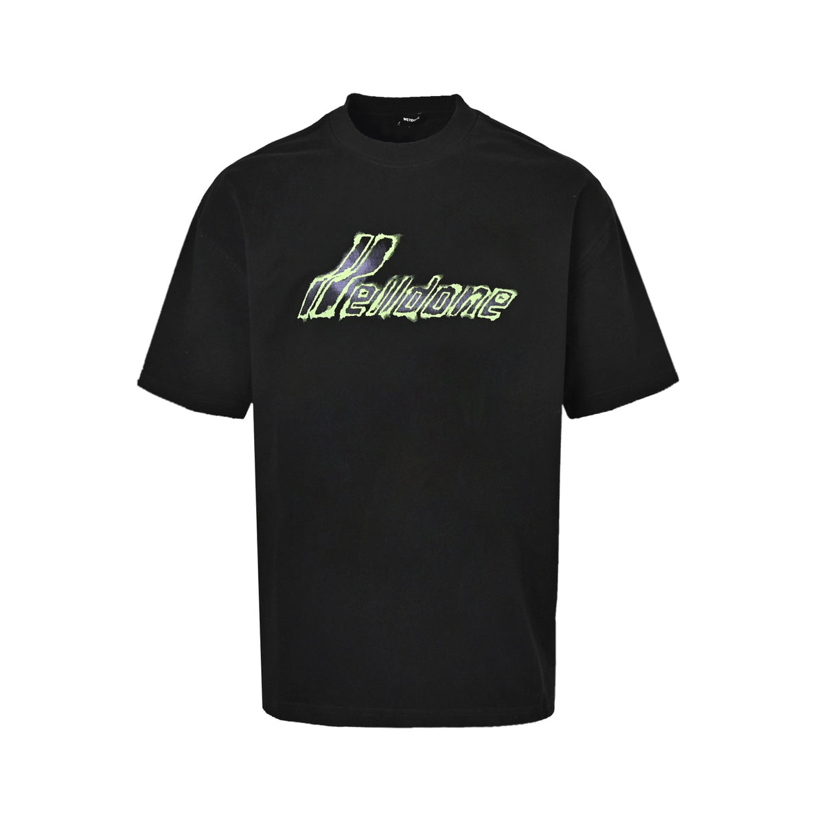 We11 Done Contrast Color Logo Simple Printed Short Sleeves