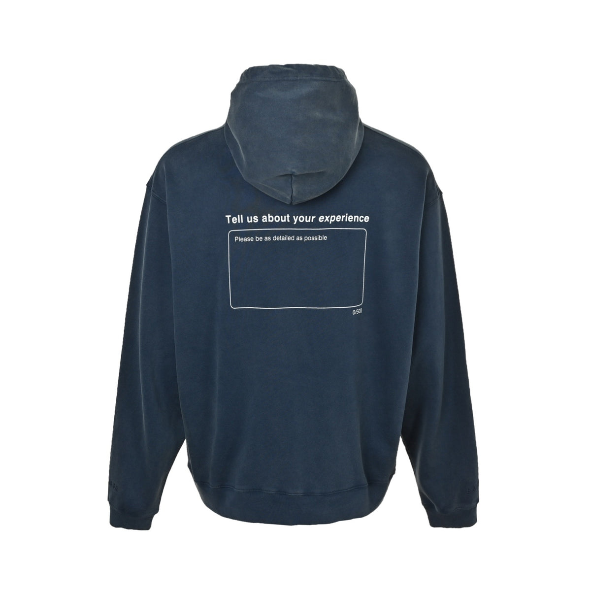 Balenciaga 26ss retro blue five-pointed star signature hooded sweatshirt
