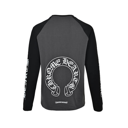 Chrome Hearts Horseshoe Splicing Long Sleeve T-Shirt