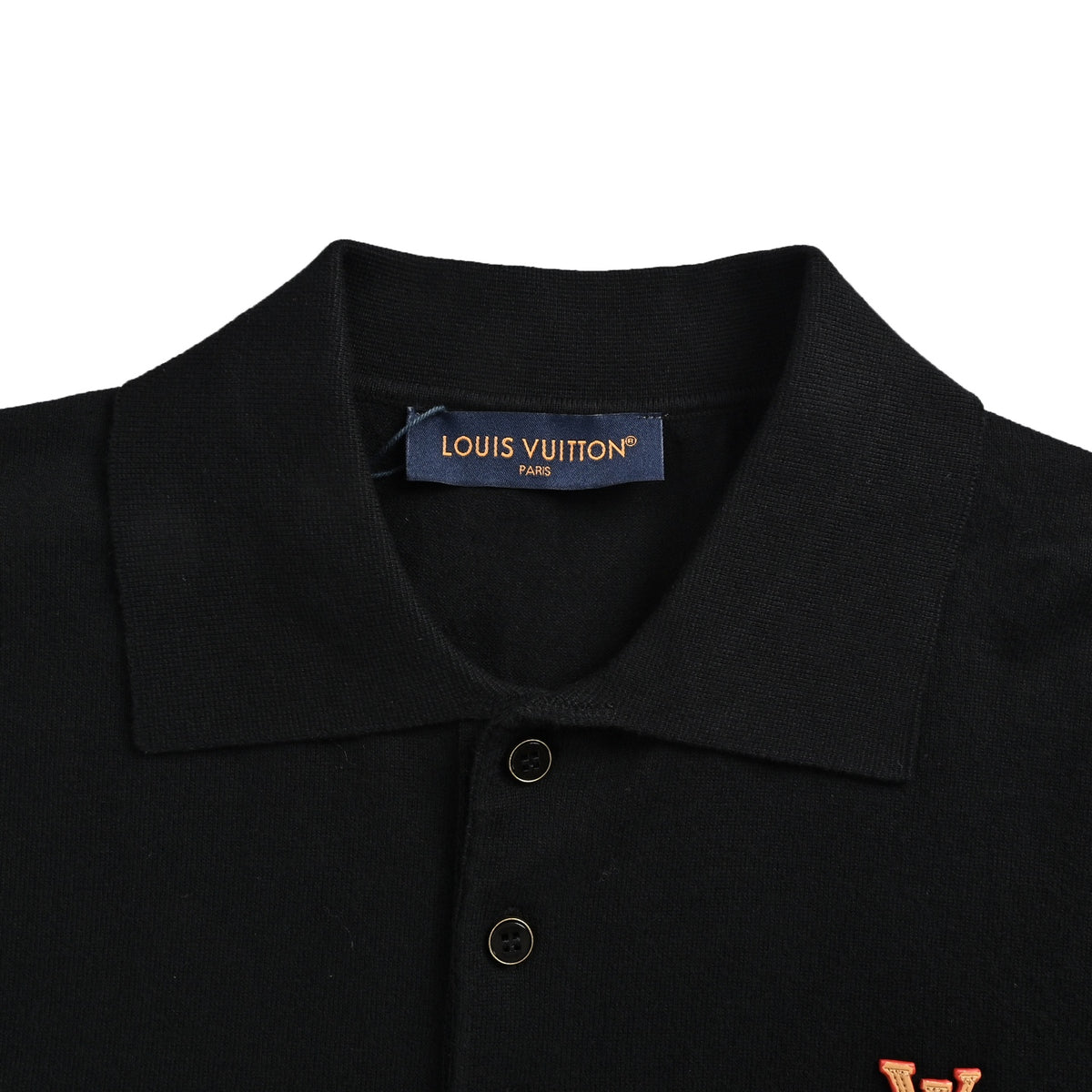Louis Vuitton logo knitted Polo short sleeves