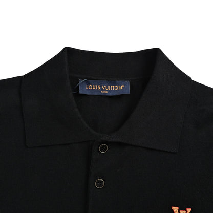 Louis Vuitton logo knitted Polo short sleeves