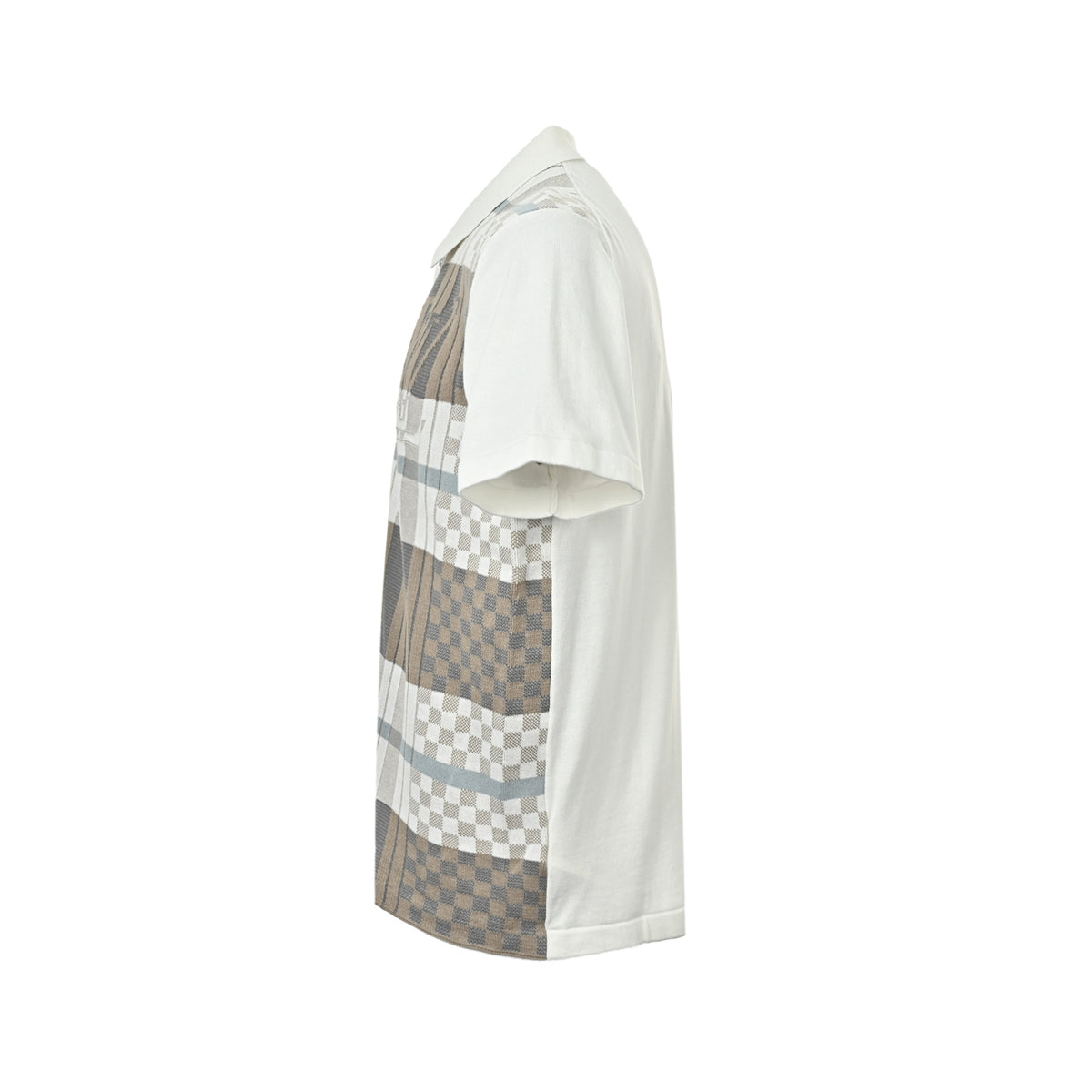 Louis Vuitton plaid jacquard knitted short-sleeved shirt