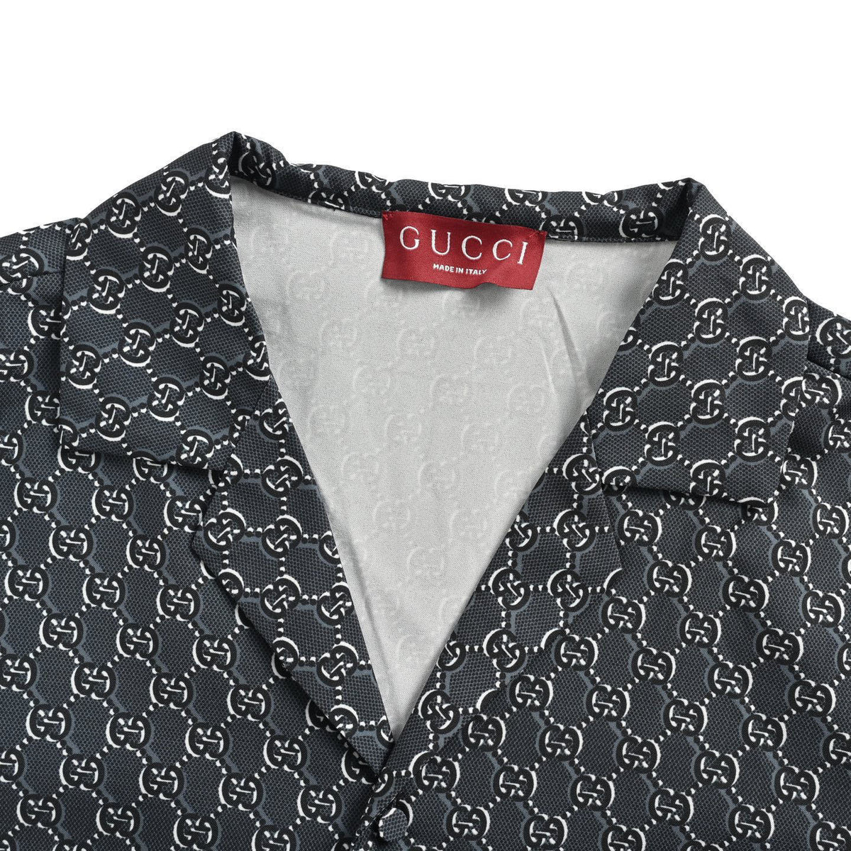 Gucci 25ss all-over printed presbyopic short-sleeved shirt