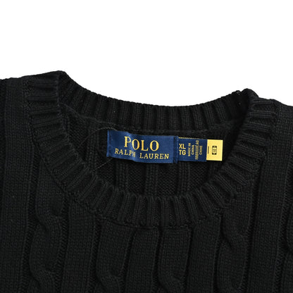 Ralph Lauren Women's Pony Embroidered Cable Knit Short Sleeve