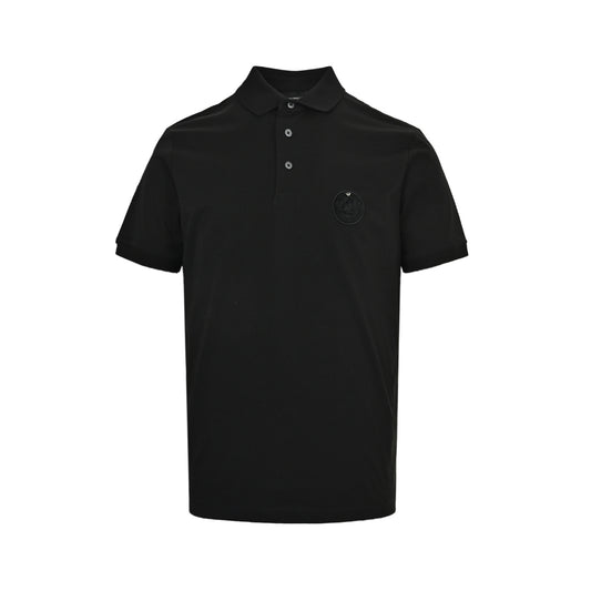 Armani embroidered badge Polo short sleeves
