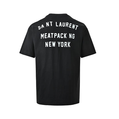 Saint Laurent short sleeves with letter print on the back