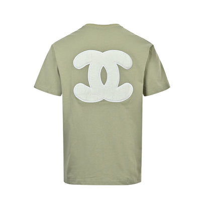 Chanel Xiaoxiang army green double CC large loog towel embroidered short sleeves
