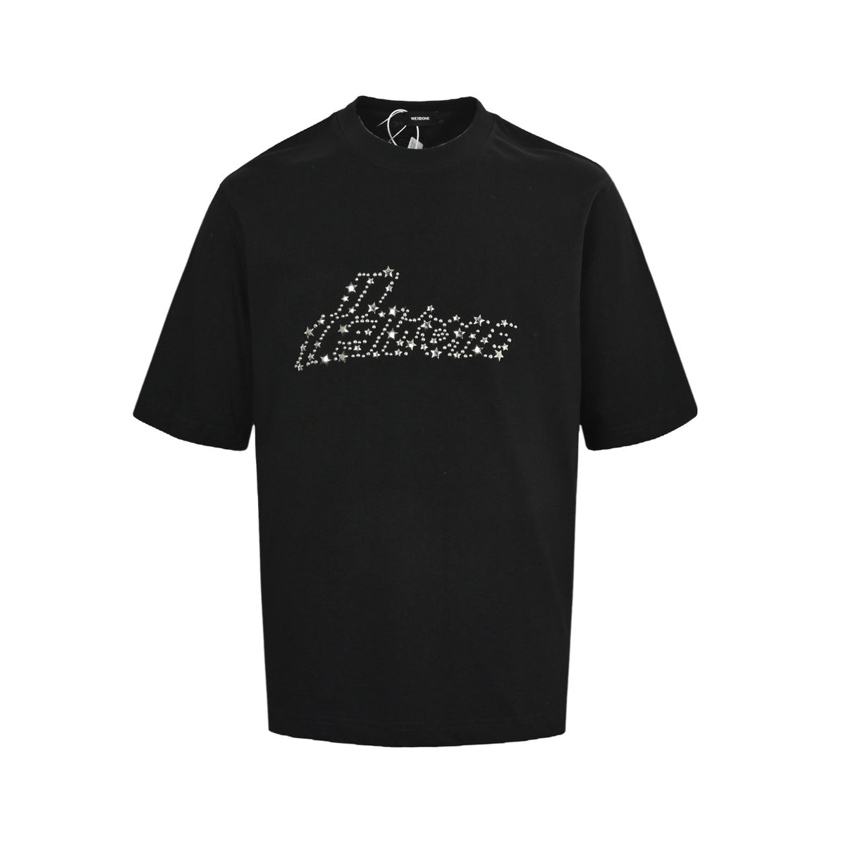 We11 Done rivet star letter short sleeves