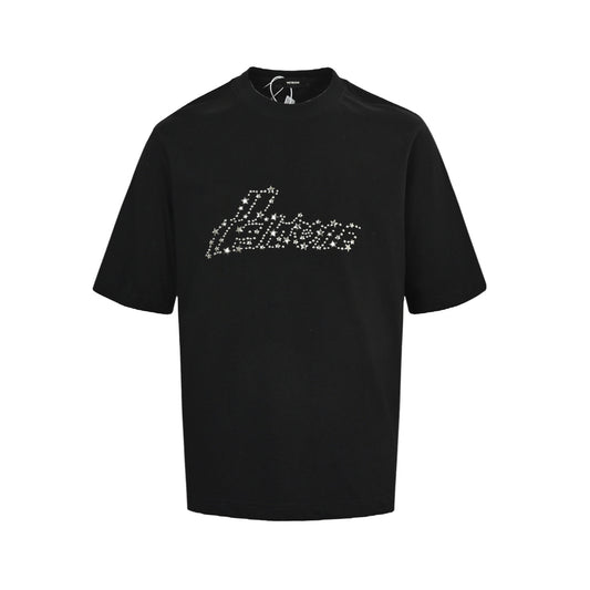We11 Done rivet star letter short sleeves